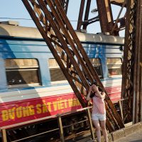 The Scream at the Long Bien Bridge of Hanoi