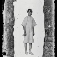 Glass Negative - from a studio photo in Soc Trang (Mekong Delta)