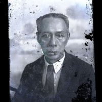 Glass Negative - from a studio photo in Soc Trang (Mekong Delta)